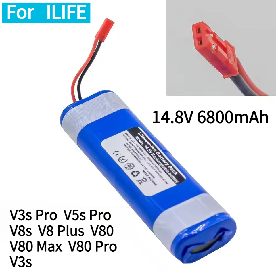 Original Li-lion Battery for ILIFE V3s Pro V5s Pro V8s V8 Plus V80 V80 Max V80 Pro V3s Max 18650 6800mAh 14.4V PX-B010