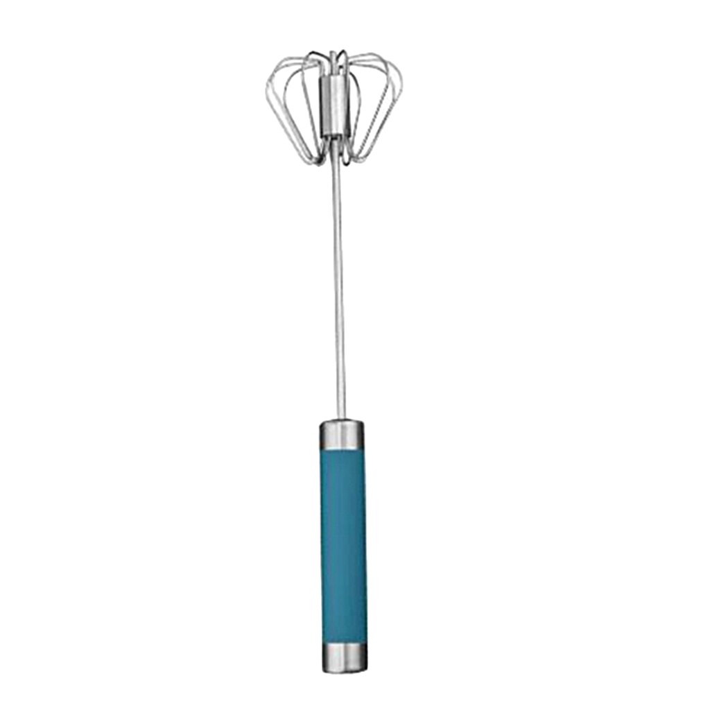 Manual ovo spin batedor para cozinha bolo de leite ferramenta versátil utensílio: 10Inch Blue