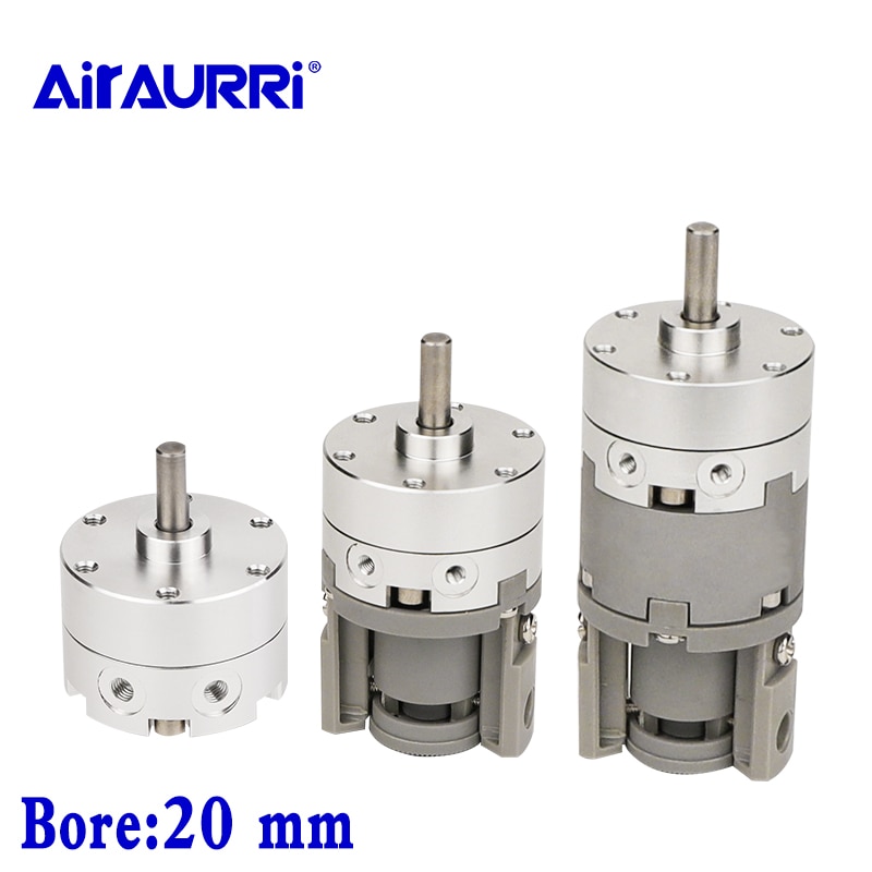 Actionneur rotatif pneumatique à cylindre rotatif simple palette taille 20 CRB2BW/CDRB2BW/CDRB2BWU, angle rotatif 90, 180 et 270