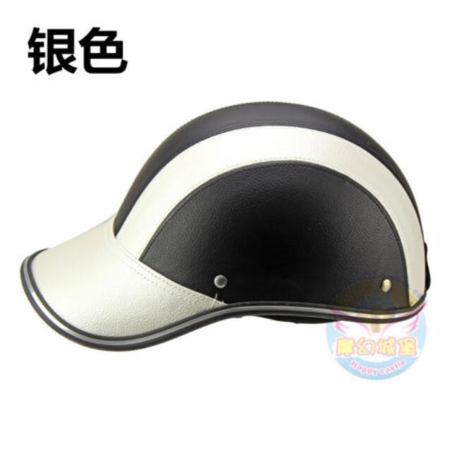 Motorcycle Half Helmet Summer Male And Female Light Weight: Silver