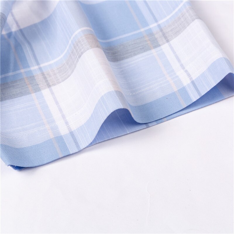 Pure Cotton Plaid Shirts For Men Short Sleeve Checkered Shirts Male Cool Summer Breathable with Pocket