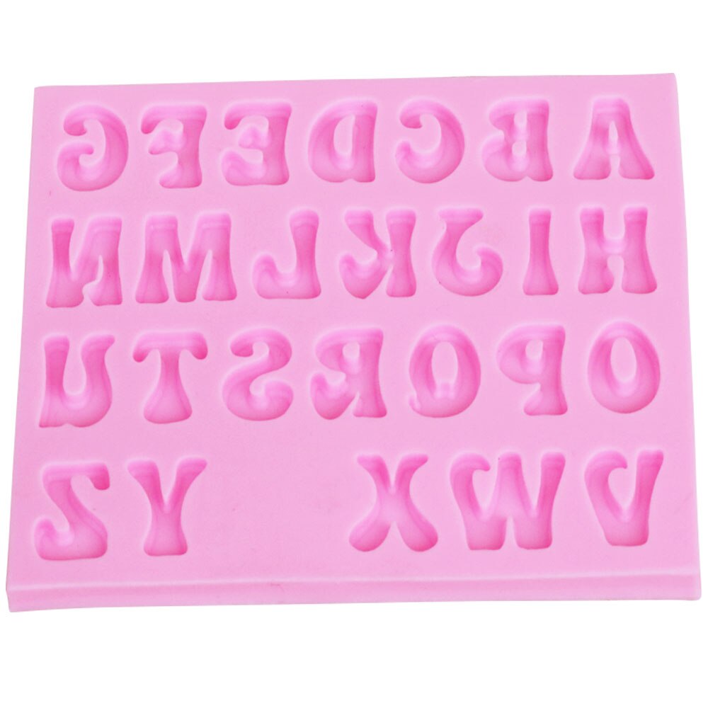 M948 molde de silicona con letras originales del alfabeto, utensilios para decoración de tortas con Fondant, pasta de goma, moldes de caramelo de arcilla y Chocolate