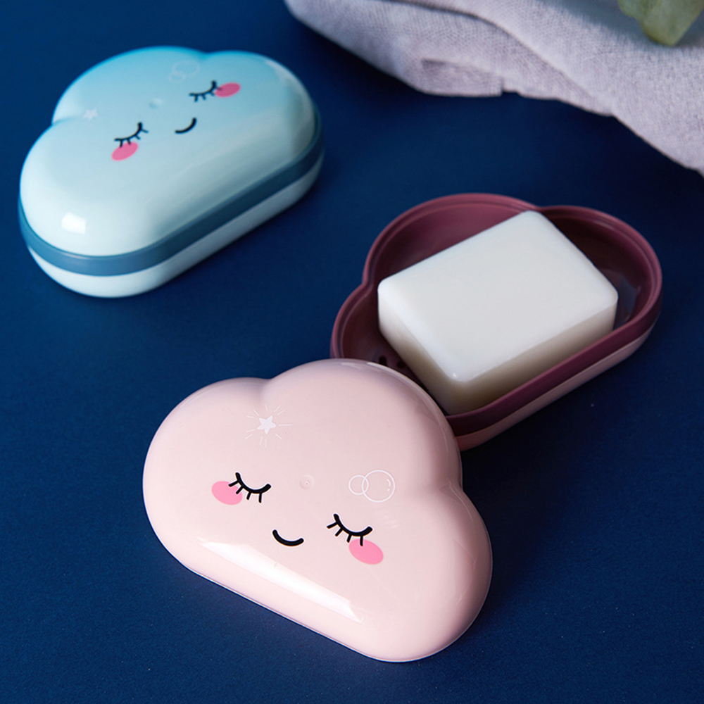 Boîte à savon en forme de nuage, porte-savon de voyage Portable, étui de protection pour douche, accessoires de salle de bains