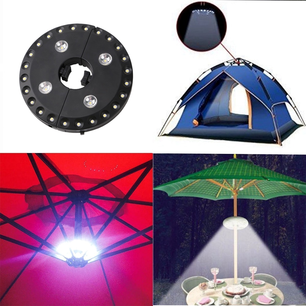 Super Heldere 28 Led Camping Tent Paraplu Lamp Battery Powered Cordless Outdoor Strand Tuin Patio Paraplu Lamp Lantaarn