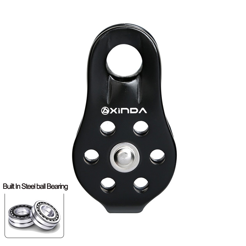 20KN Small Rope Fixed Heavy lifting tool Aluminum and magnesium alloys Lifting downhill Pulley ROPE 1/2 inch