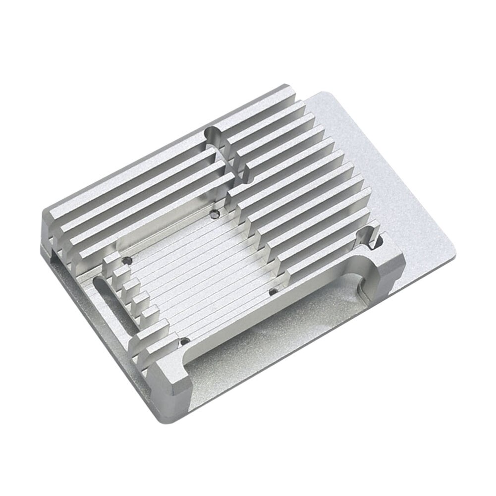 DIY Cooling Box Module Metal Shell Box Aluminum Alloy Raspberry Pi 4B high Aluminum Alloy CNC Shell Ultra-Thin Metal She: Silver