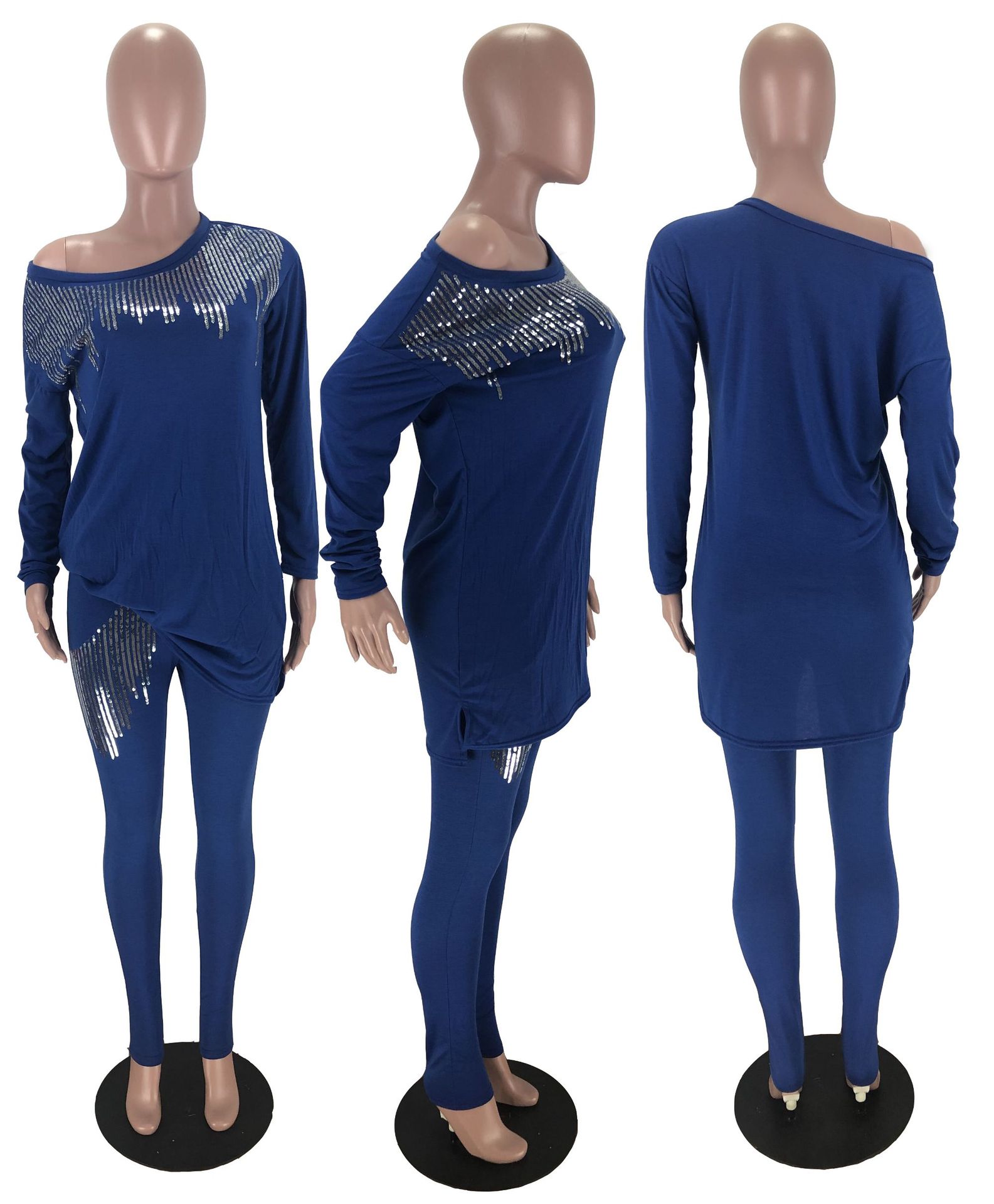 Dashiki Traditional African Clothing Two Piece Set Women Africaine Print Bodycon Dress+Pants African Clothes