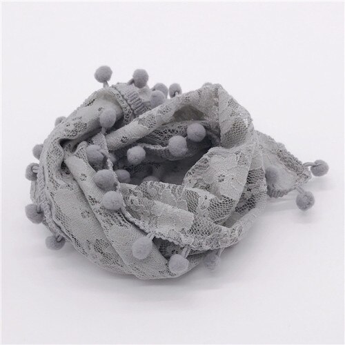 Accessoires de photographie pour -nés | Couverture florale en dentelle, avec glands, accessoires Photo pour bébés, 40cm x 40cm: gray