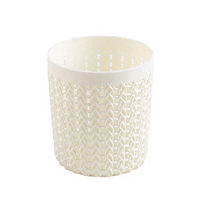 Brochas de maquillaje cilindro hueco caja de pinceles cosméticos soporte de almacenamiento vacío soporte bolso con pinceles de cosmética organizador cepillos herramientas de maquillaje: white