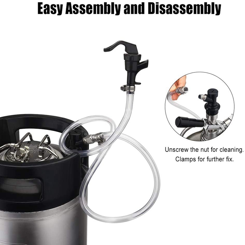 1/4Inch Ball Lock Beer Line Assembly Liquid Line Tap Ball Lock Quick Disconnect Faucet Kit Keg Wine Dispensing Fitting