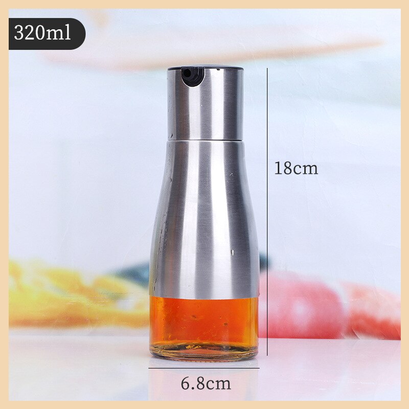 Stainless steel oil can household containment leak proof glass bottles of sesame oil seasoning soy sauce vinegar bottle bottle