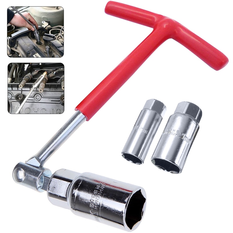 Spark Plug Removal Tool 16mm & 21mm THandle Flexi... Grandado
