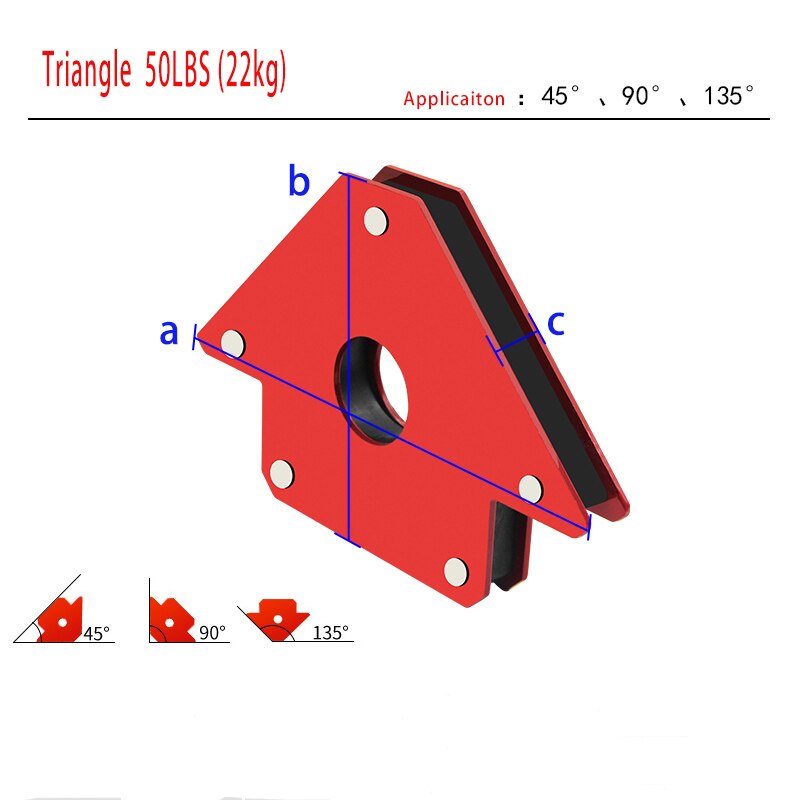 2pcs/lot magnetic Welding Corner Holder Positioner Soldering Locator for Welding Angles Magnetic Welding Magnet Holder 25LBS