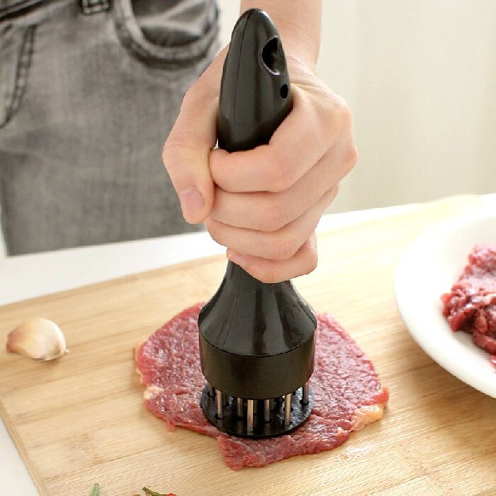 Profissão amaciador de carne de alta qualidade amaciador de carne manual agulha com martelo de carne de aço inoxidável ferramentas de cozinha 1pcs