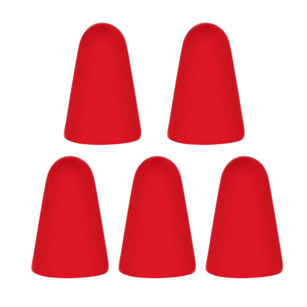 5/8PCS Silicone Writing Nib Tip Non-slip Protective Cover Case for Apple Pencil 1st 2nd iPencil Touchscreen Stylus Pen Nib Cover: 5PCS Red