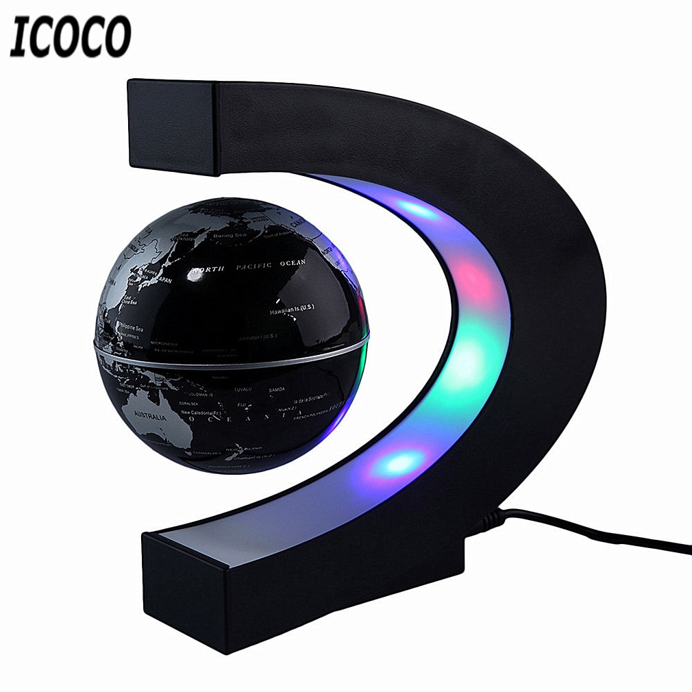 LED World Map Magnetic Levitation Floating Globe Home Electronic Antigravity Lamp Novelty Ball Light Birthday Decoration