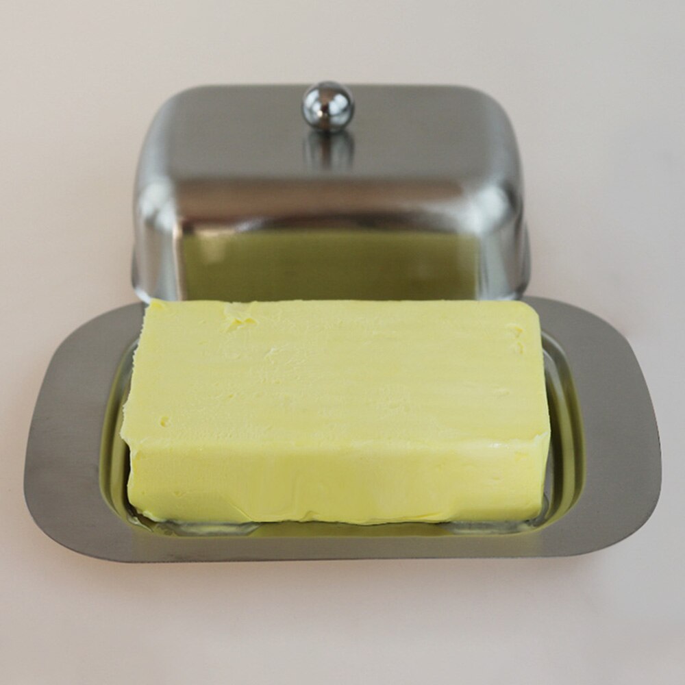 Butter Box Butter Dish Stainless Steel Butter Dish With Lid Solid Cheese/Butter Container Butter Cheese Storage Box