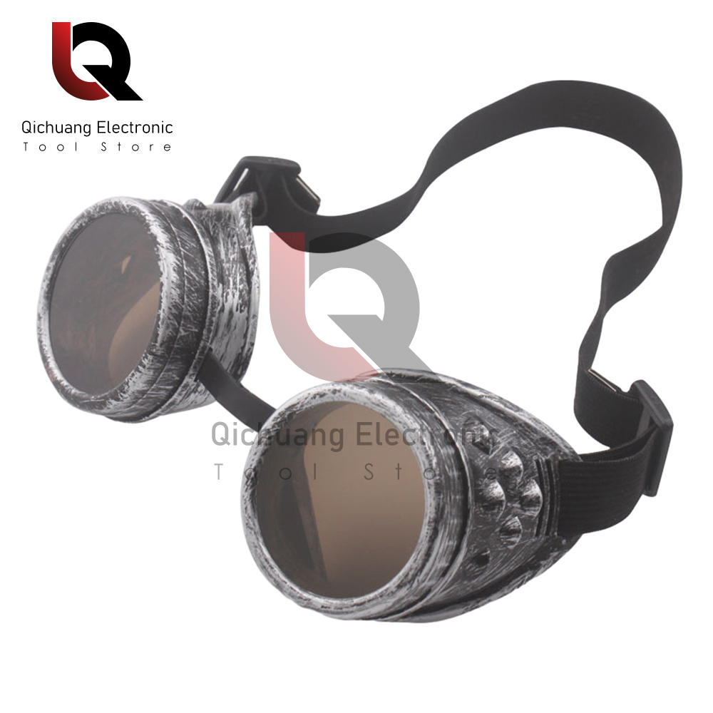Sunglasses Vintage Style Steampunk Goggles Welding Punk Glasses Cosplay Personalization Four Colors Glasses: grey