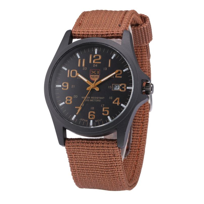 Nylon reim stil kvarts herreklokke topp merke klokker casual armbåndsur relojes relogio masculino: Bw
