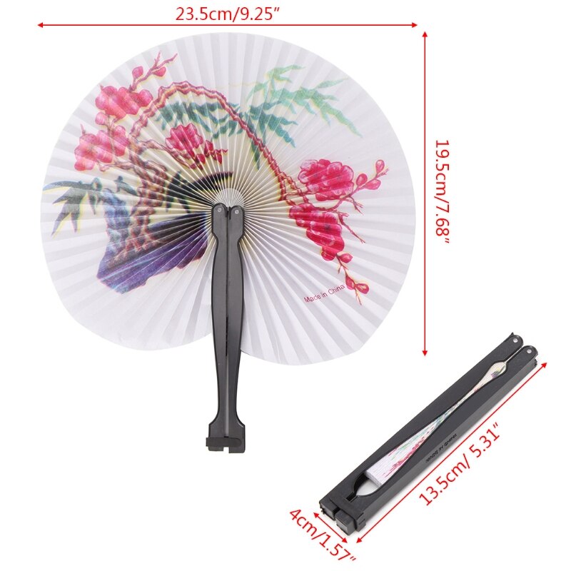 Hand Held Foldable Paper Fan For Children Themed Party Decoration Portable Fan
