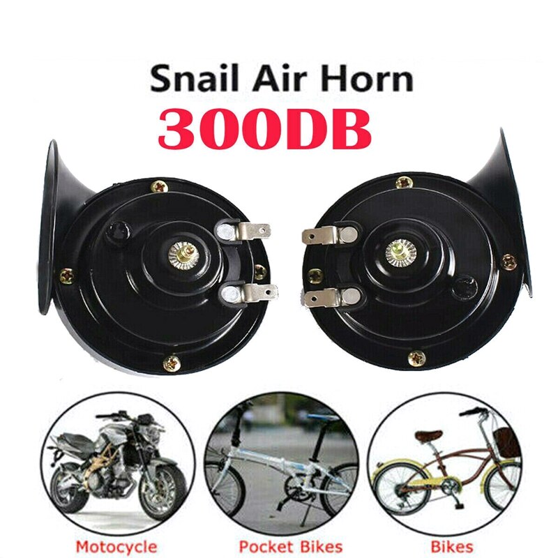 12V Durable Easy Installation Motorcycle Horn Motorcycle Modified Vehicle Snail Horn High Sound Power-Assisted Electric