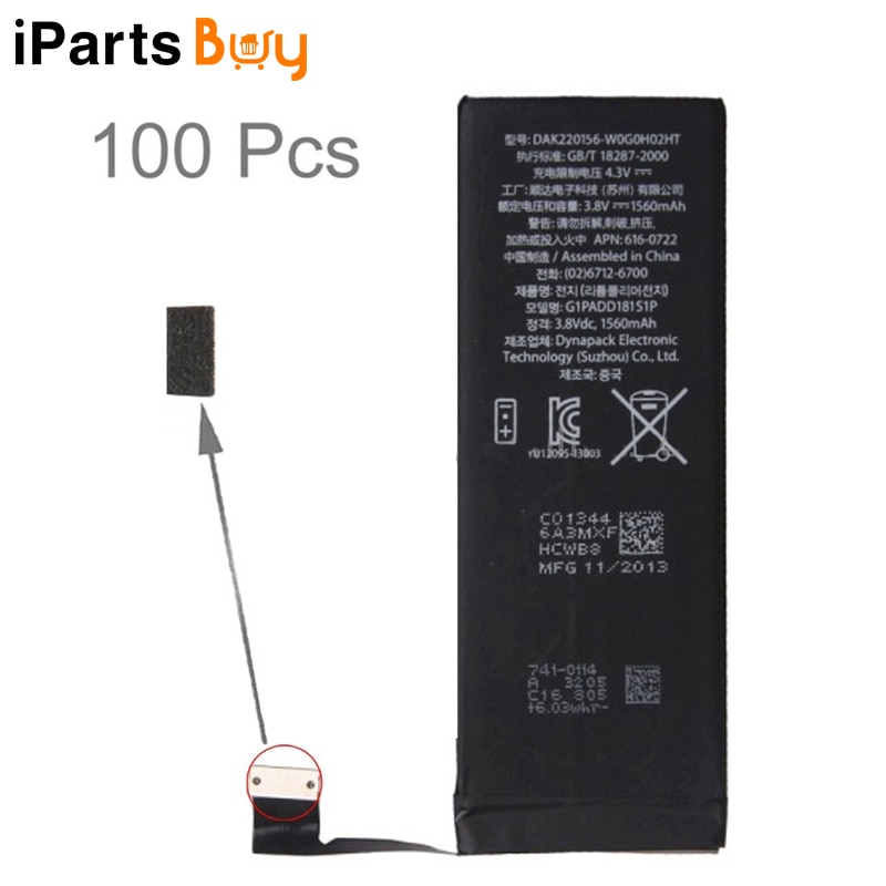 IPartsBuy 100 STKS voor iPhone 6 s Batterij Spons Schuim Slice Pads