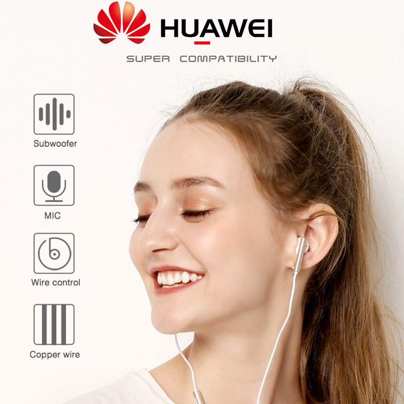 Original Huawei Earphone am116 Honor AM115 Headset Mic 3.5mm for HUAWEI P7 P8 P9 Lite P10 Plus Honor 5X 6X Mate 7 8 9 smartphone