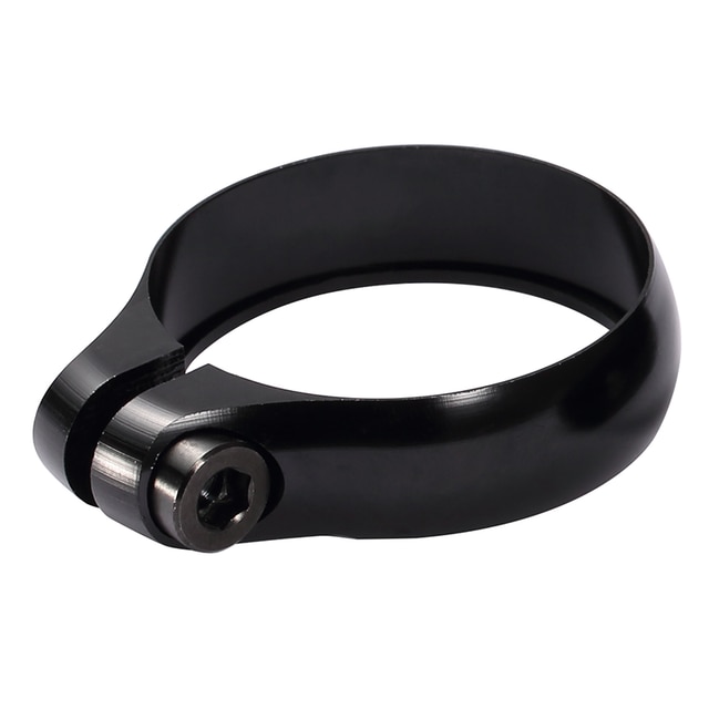 Aluminiumlegering cykel sadelstolps klämma 27.2/31.8/34.9mm sadelrör klämma mtb cykel sadel rör klämma cykel delar cykel sadel sadel klämma: Svart 31.8mm