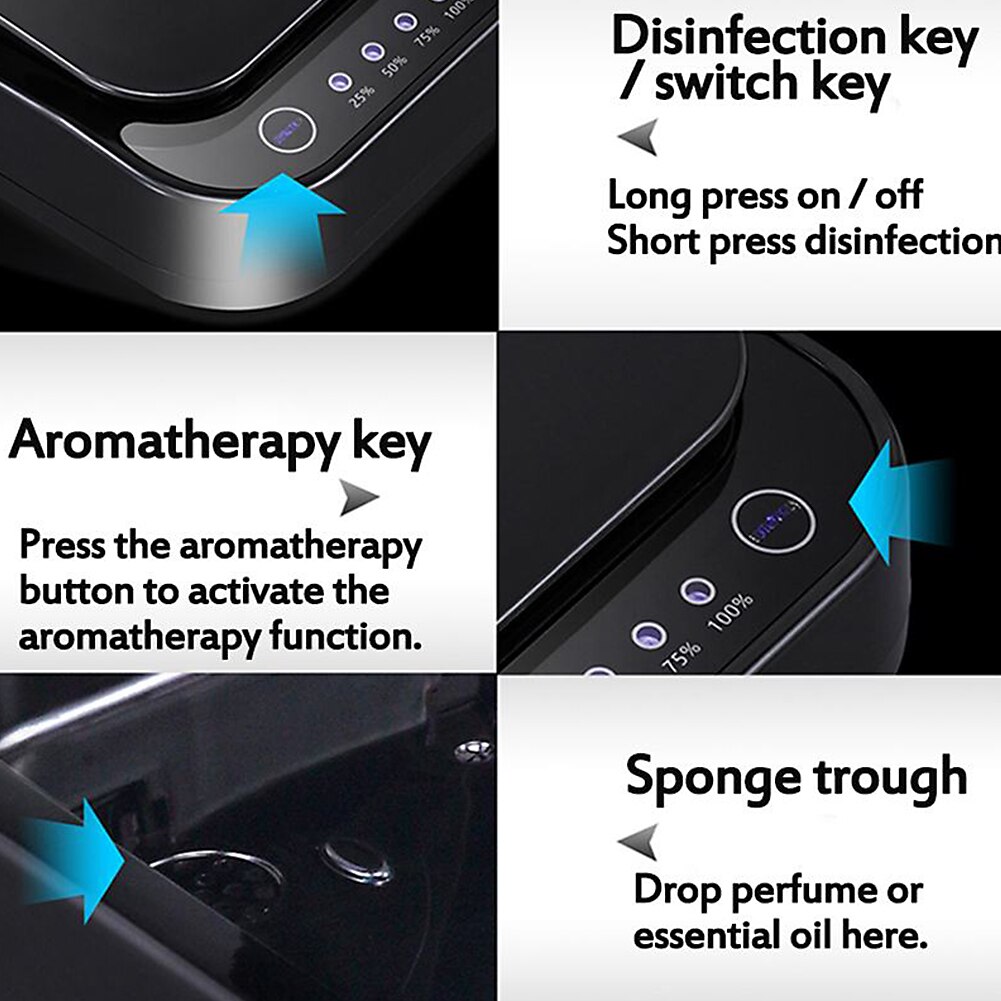 Multifunctional UV Sterilizer Safety Hygiene Good Sealing Performance with Wireless Phone Charger Aroma Diffuser