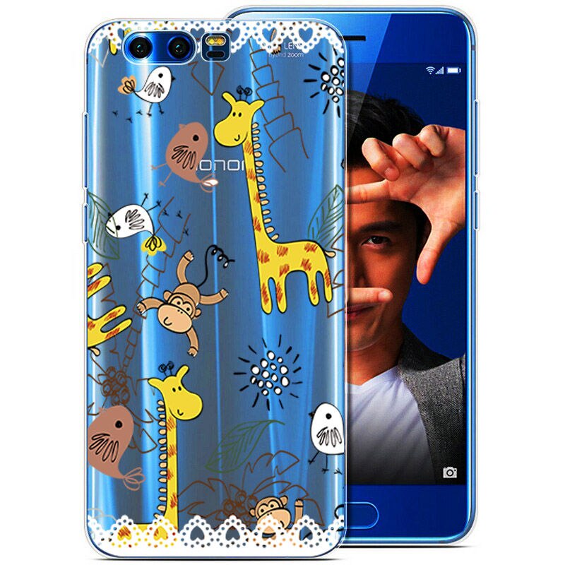 Arvin Silicone Case for Huawei Honor 9 Soft TPU Case for Huawei Honor 9 Premium Slim Crystal Clear Transparent Painting Fundas: 17