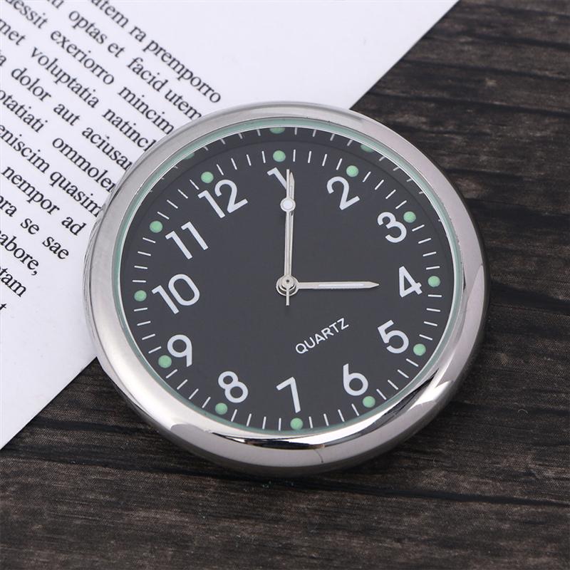 2PCS Car Dashboard Clocks Luminous Universal Self Adhesive Noctilucent Pointer Clock Digital Clock for Automobile Car