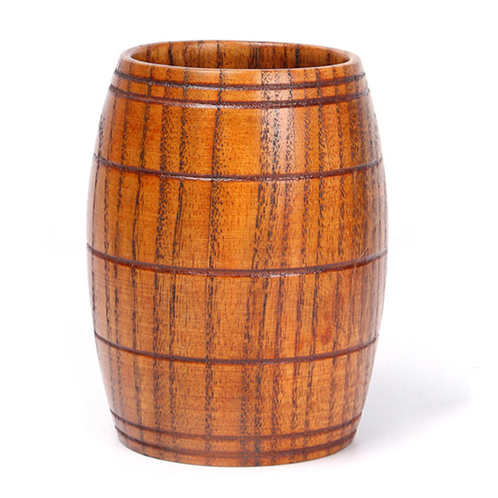 Jarra de madera sólida para café, cerveza, taza de madera para beber, taza de té hecha a mano para el hogar y la Oficina, DAG-ship: D