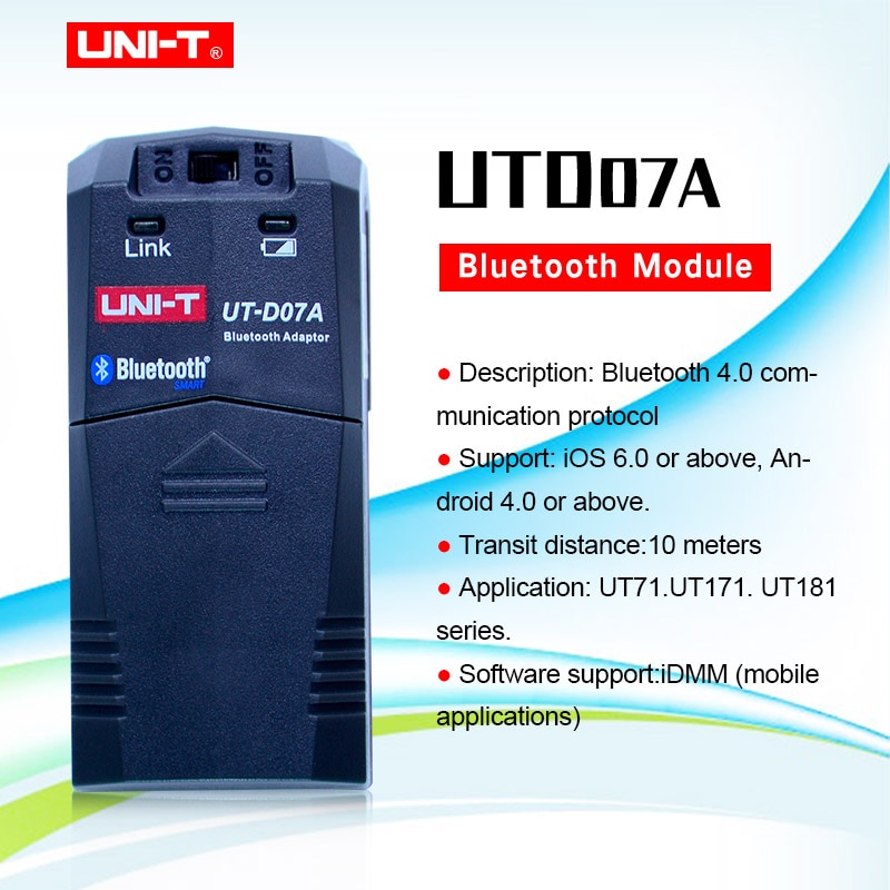 UNI-T UTD07A bluetooth module voor UNI-T UT181A, UT171A en UT71E digitale multimeters Bluetooth adapter