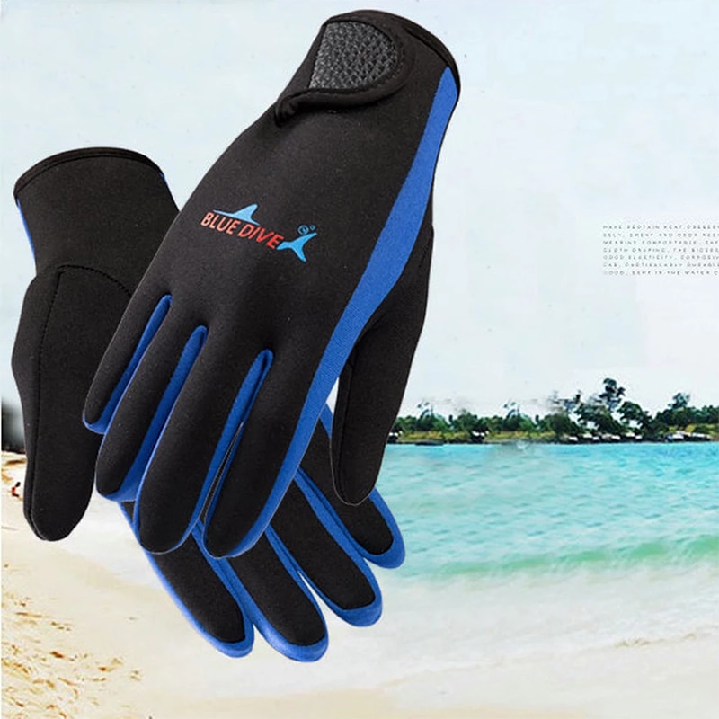 Gants de bateau antidérapants, en caoutchouc, réfléchissants, chauds, pour la plongée, la natation, le surf, la pêche en apnée, #01