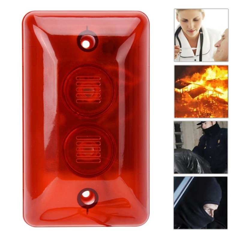 12V Wired Alarm Strobe Sirene Geluid Sirene Knipperlicht Alarmsysteem Bedrade Alarm Strobe