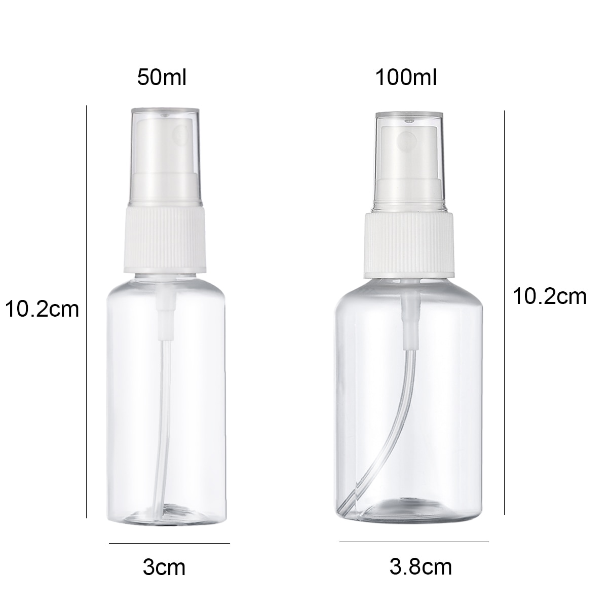 30/50/100ml Travel Transparent Plastic Perfume Atomizer Empty Spray Bottle Cosmetic Containers Parfum Container