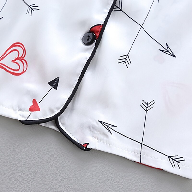 Pigiami per bambini pigiami per bambini set pigiami per bambini pigiami per bambini pigiami per bambini con stampa a freccia a cuore vestiti da notte in cotone