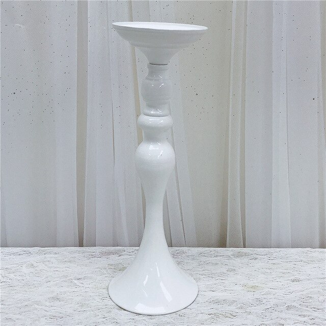 35/40/50cm Artificial flower table centerpiece party wedding backdrop decor road lead flower ball rose hydrangea rose peony leaf: 32cm white stand