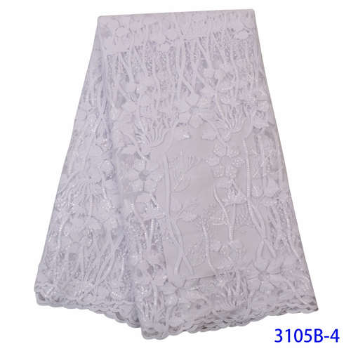 Franske pailletter blondestof kvinder brudekjole afrikansk blondestof blonde afrikansk tyl blondestof  ya3105b-5: Billede 4