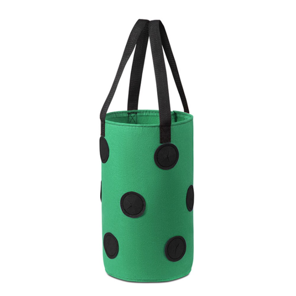 Bolsas de plantación de tela de fieltro, maceta de cultivo de fresa, bolsa de cultivo colgante de jardín Vertical con 12 bolsillos de visualización: Verde