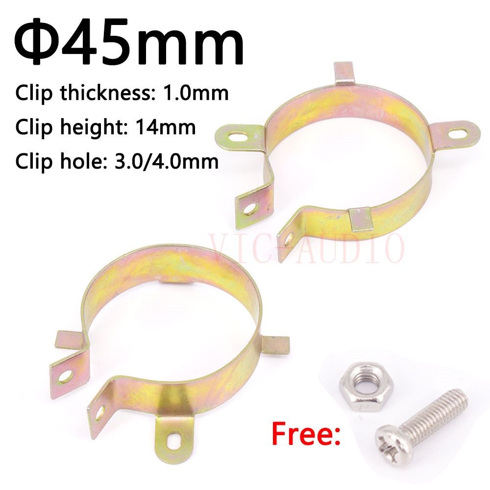 5Pcs Duurzaam Condensator Bracket Klem Houder Clap 30Mm 35Mm 40Mm 50Mm 65Mm 75Mm 90Mm Montage Clip Oppervlak Plating Zink Versterker: groen