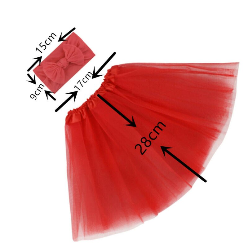 Leuke Tutu Rok Voor Meisjes Pasgeboren Baby Meisje Kleding Mesh Rokken &amp; Strik Hoofdband Photo Prop Kostuum Outfit 7 kleuren