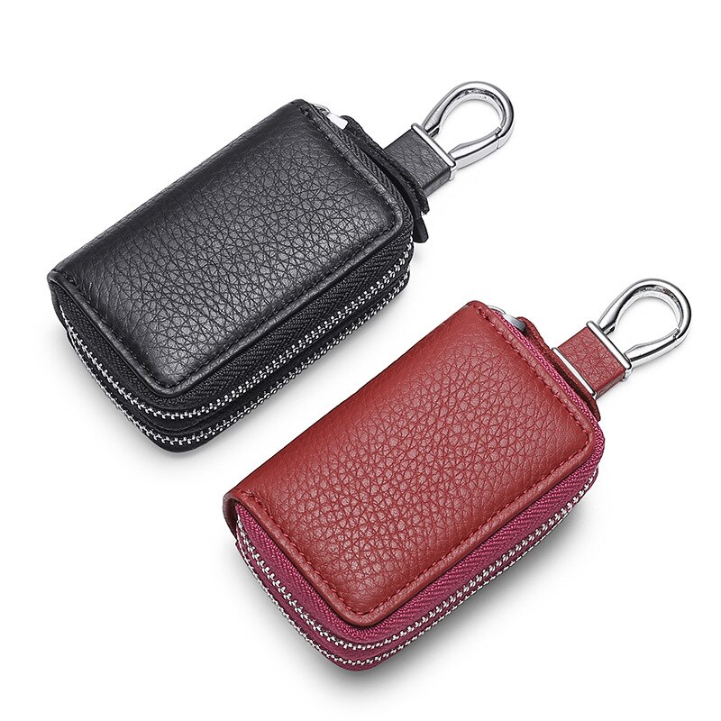 Capa de couro para chave de carro, bolsa portátil leve com dupla camada para chave inteligente de carro sci88