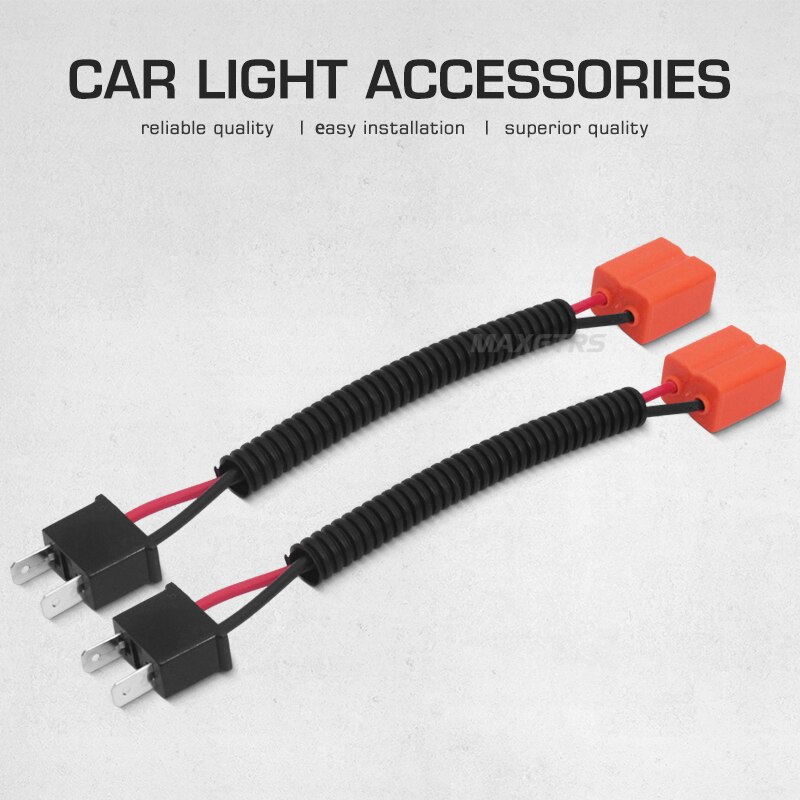 Adaptador hembra de cerámica H1 H4 H7 H11 9005 9006 HB3 HB4, Conector de Cable de coche para bombilla LED HID, 2 uds.