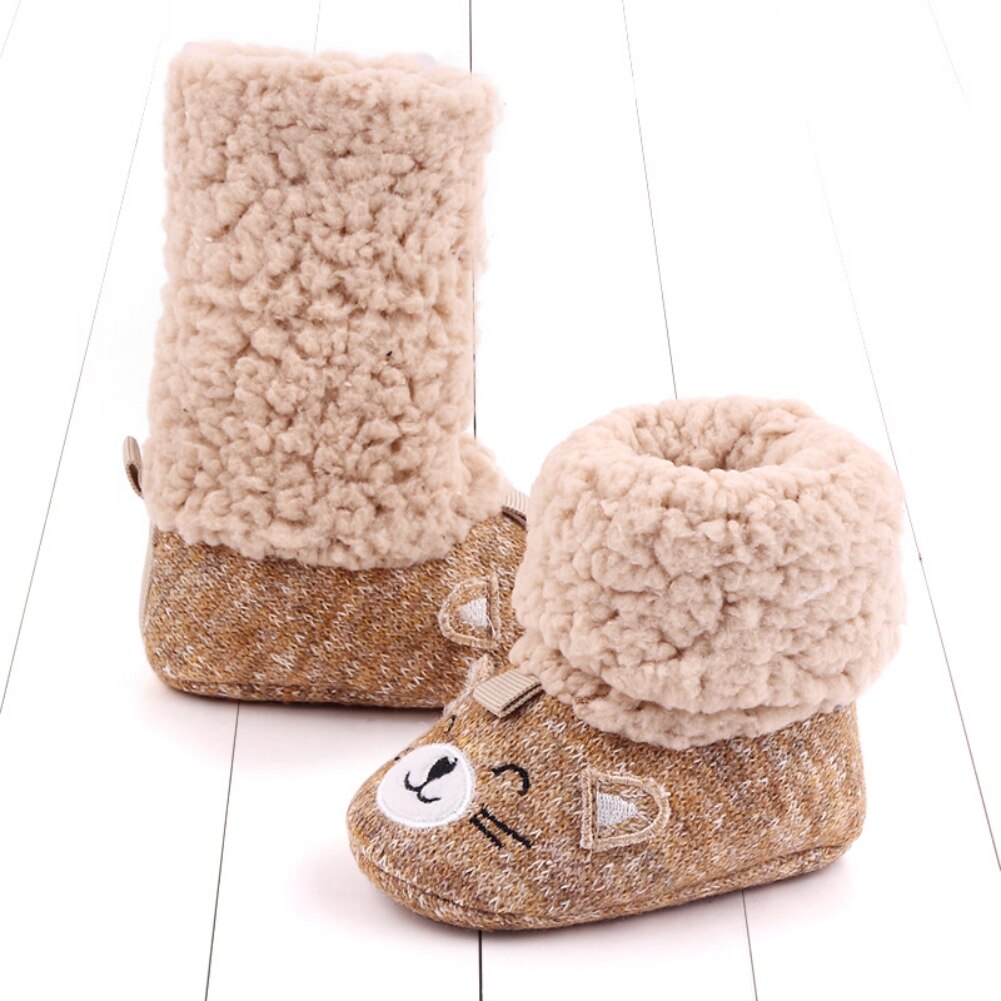 Autunno inverno stivali da bambino neonato autunno inverno stivali per ragazze ragazzi Fuzzy primi camminatori suola antiscivolo scarpe calde