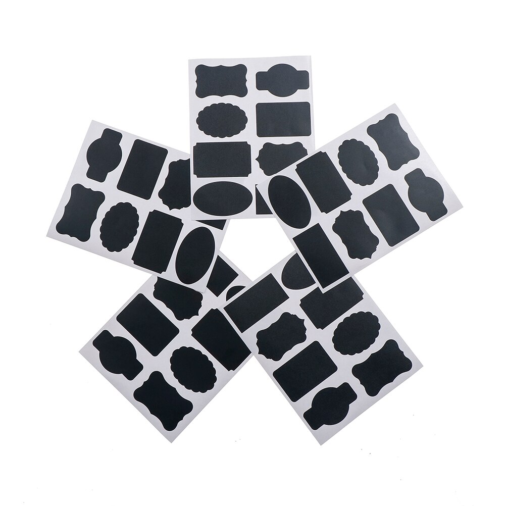16pcs Multifunction Kitchen Organizer Novel Labels Craft Chalkboard Labels Stickers Blackboard Sticker