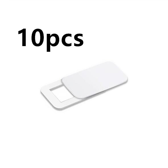 10PCS Webcam Cover for Laptops Antispy Portable Camera Cover Slider Pink For Phone Xiaomi iPad PC Macbook Tablet Privacy Sticker: 10 PCs T10 White