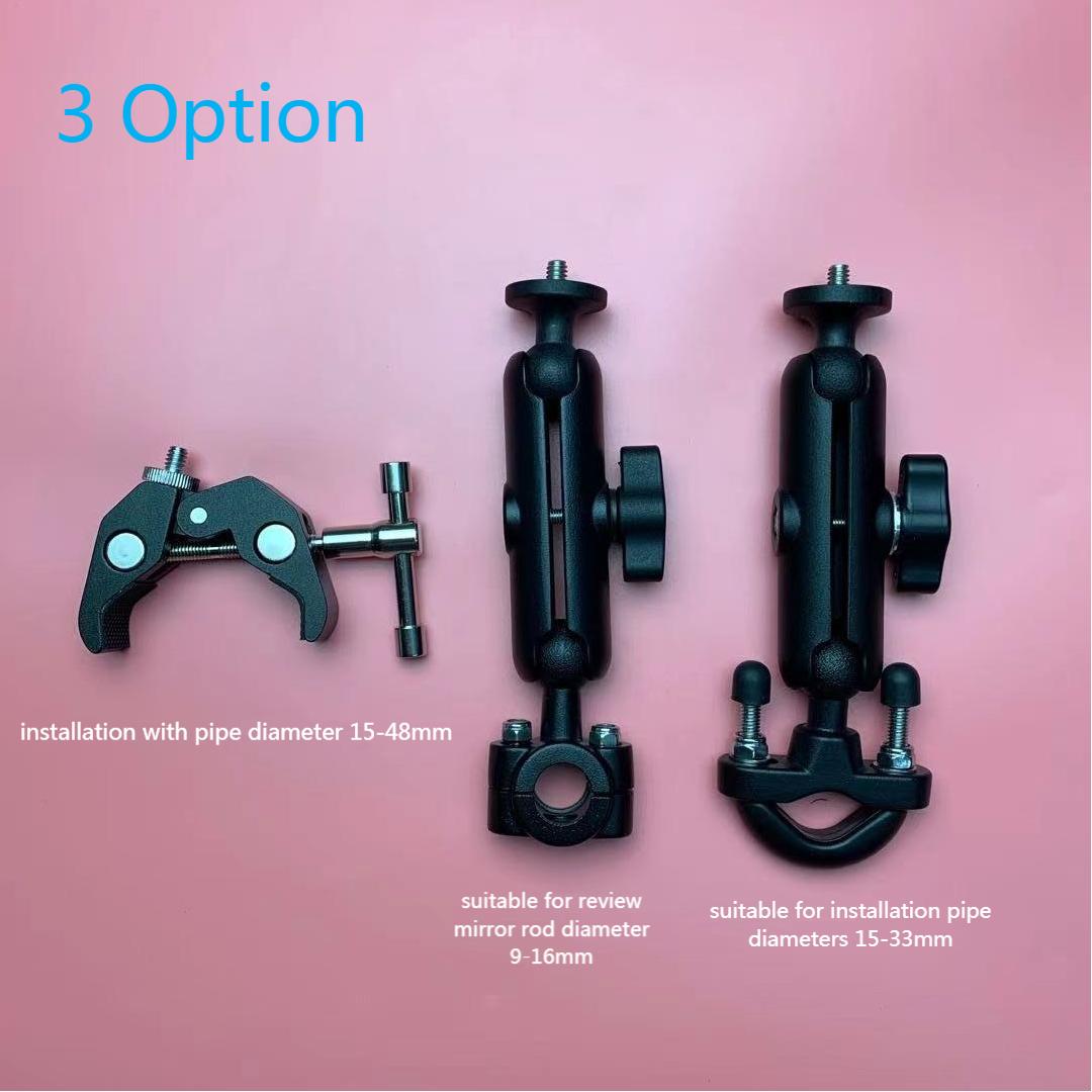 ONE X2 Motorcycle Camera Holder Handlebar Mount Bracket for GoPro DJI &amp; Insta360 One R X2 Invisible Selfie Stick Bike Clamp