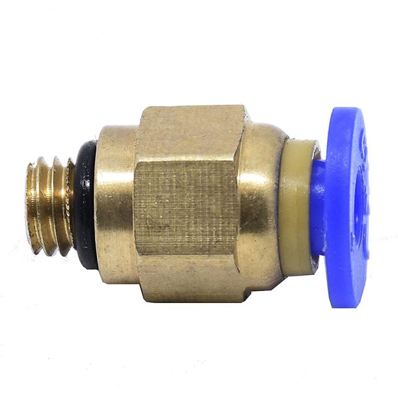 5Pcs Car PC4-M6 Pneumatic Straight Fitting 4mm OD Tubing Male Thread Air Pipe Connector Quick Coupling Brass Fitting Accessories: Default Title