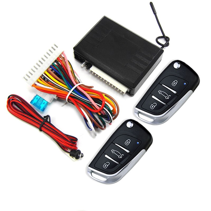 Keyless Entry System Car Alarm Door Central Lock Auto Remote Control Key Locking Power Window Trunk Release Controller Universal: A06